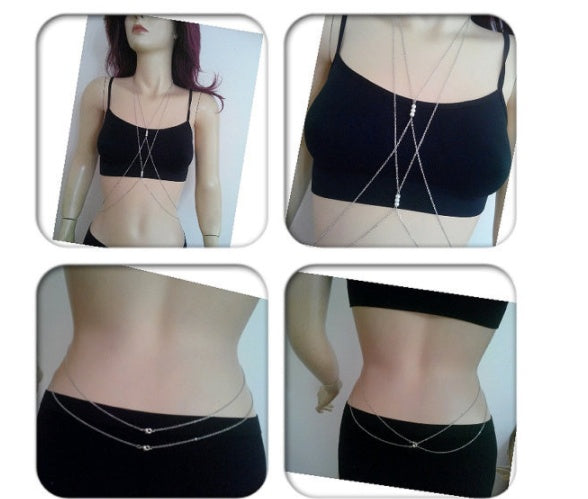 Pearl cross body chain