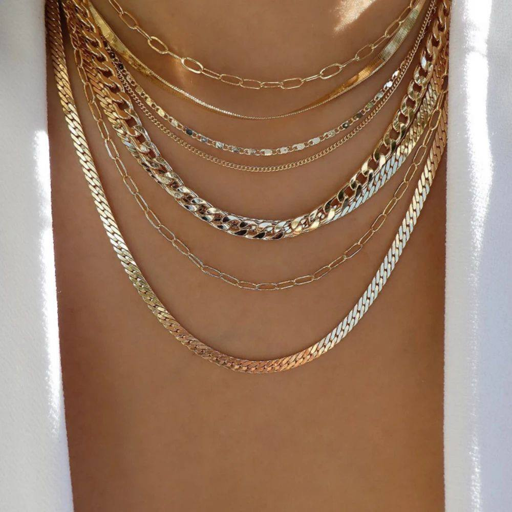 Vintage Gold Multi-style Necklaces For Women