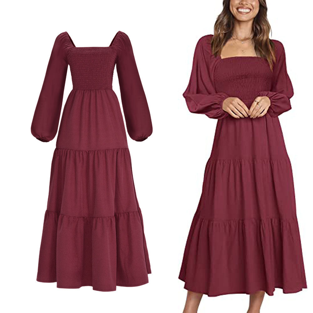 Medieval Retro Idyllic Dress Women