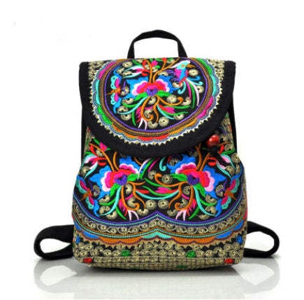 Embroidered bag for lady with embroidered shoulders