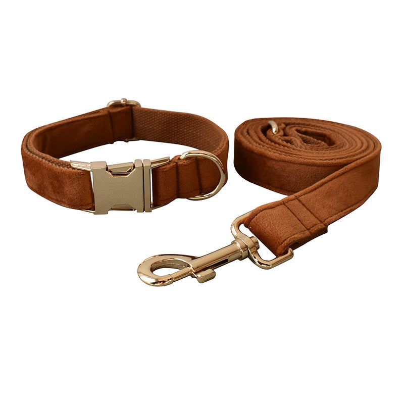 Ancient Pottery Velvet Dog  Leash Pet Neck Collar