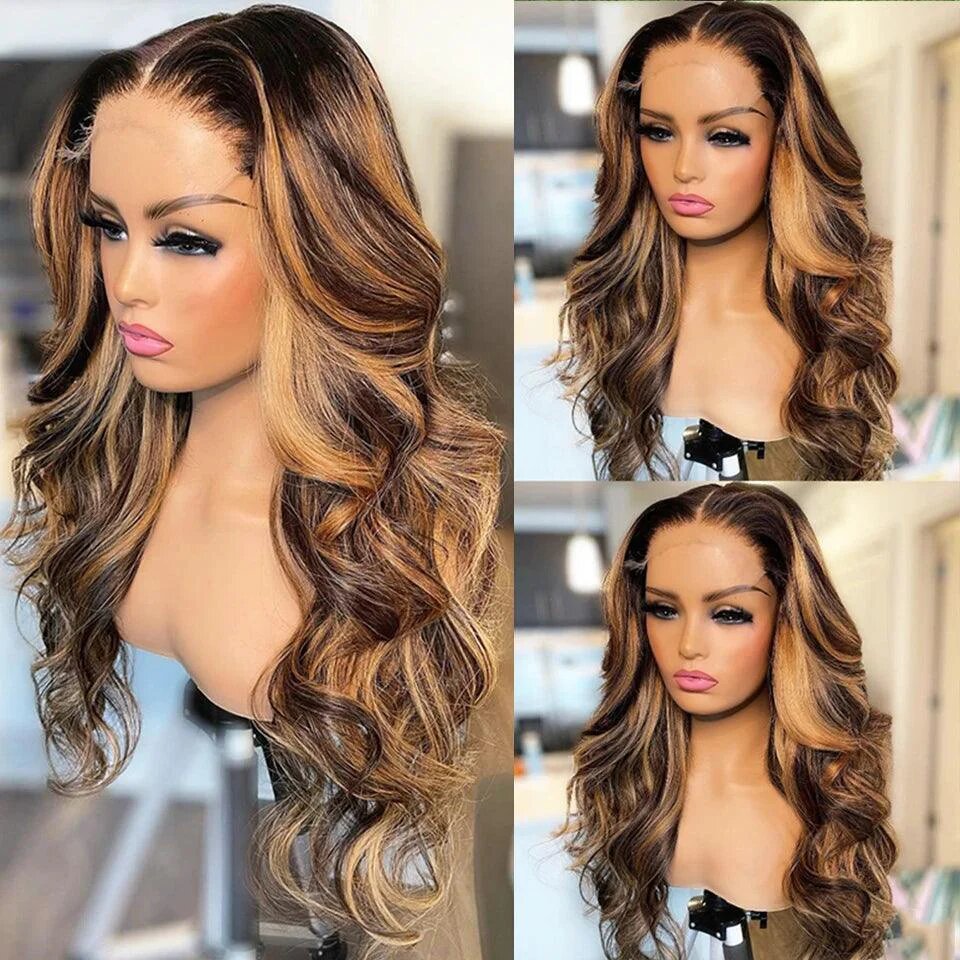 13x4 Lace Frontal Human Hair Wig P4 27 Body Wave Density