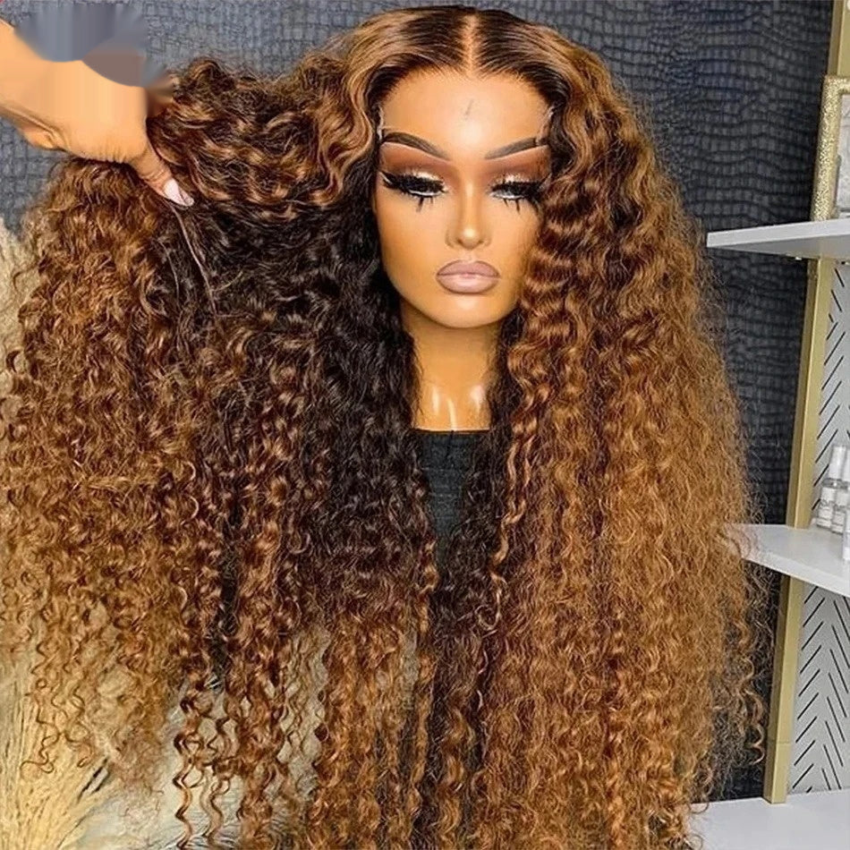 Curly Loose Deep Wave Lace Forehead Wig 13x4