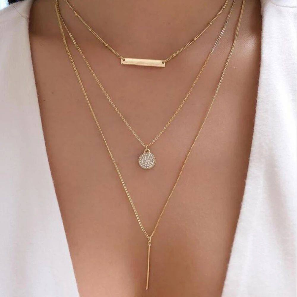 Vintage Gold Multi-style Necklaces For Women